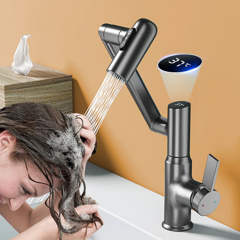 LED Basin Faucet with 360 Rotation and Multi-Function Stream Sprayer