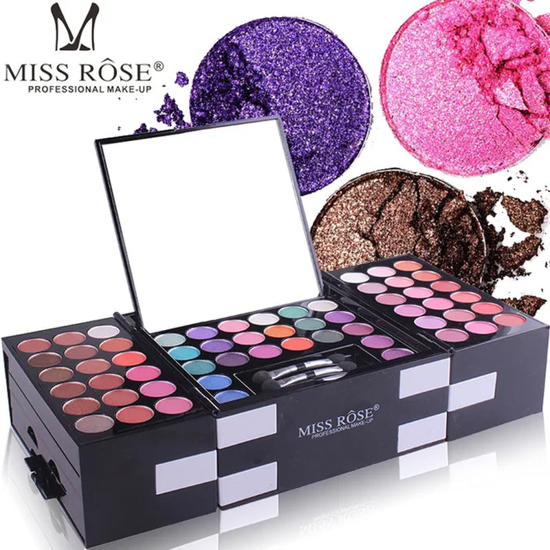 Miss Rose Professional 180 Color Eyeshadow Blush Cosmetic Foundation Face Powder Makeup Sets Eye Shadows Palette