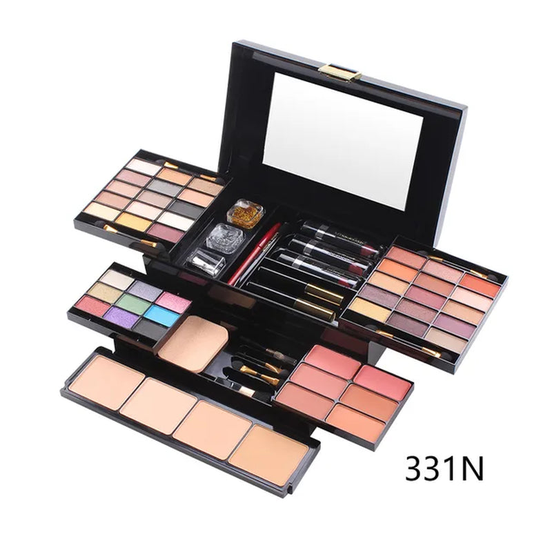 Miss Rose Professional 180 Color Eyeshadow Blush Cosmetic Foundation Face Powder Makeup Sets Eye Shadows Palette