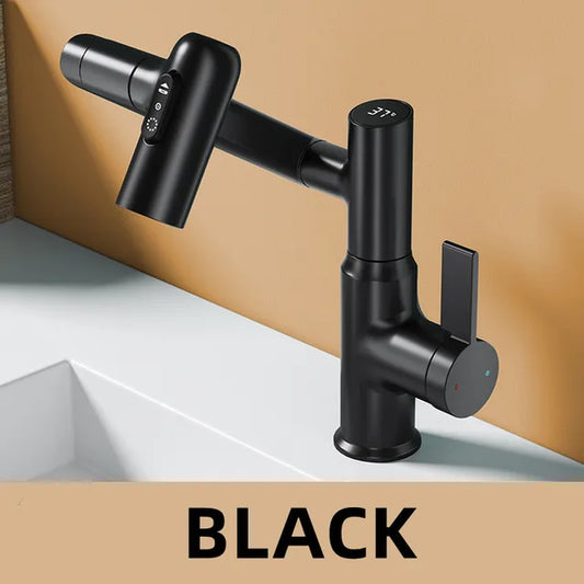 LED Basin Faucet with 360 Rotation and Multi-Function Stream Sprayer
