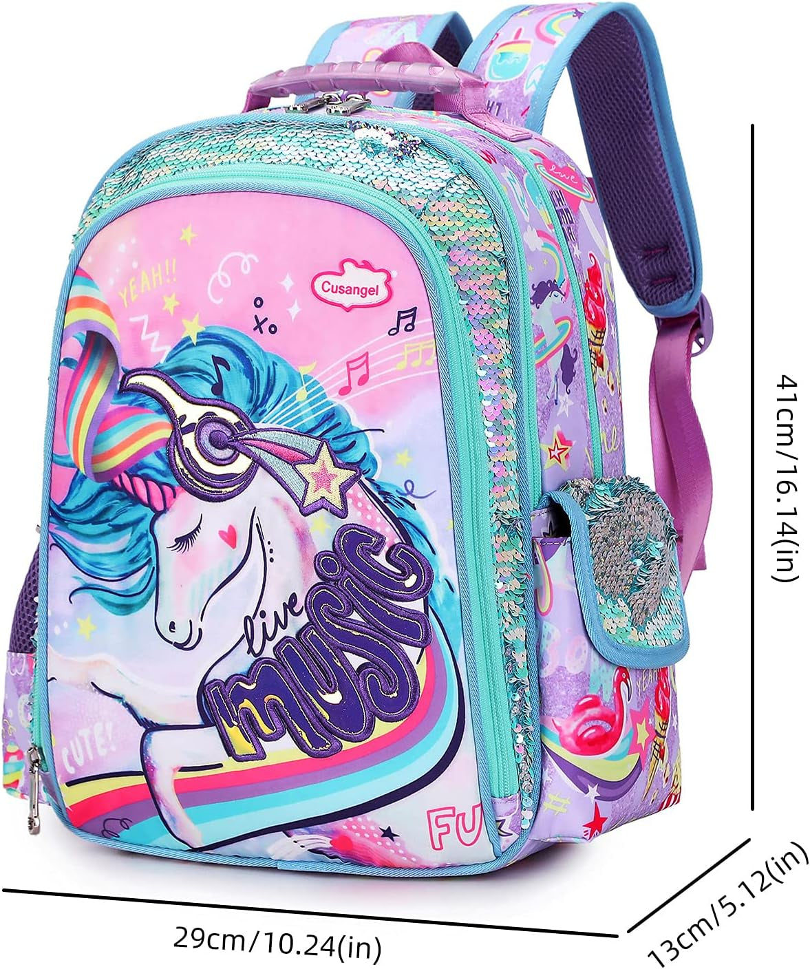 School Bookbag, Durable Cute Multi Compartment Preschool Primary Backpack for Girls