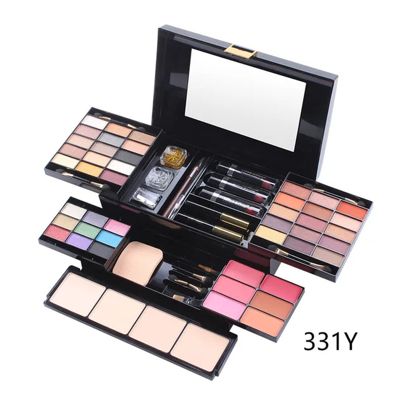 Miss Rose Professional 180 Color Eyeshadow Blush Cosmetic Foundation Face Powder Makeup Sets Eye Shadows Palette
