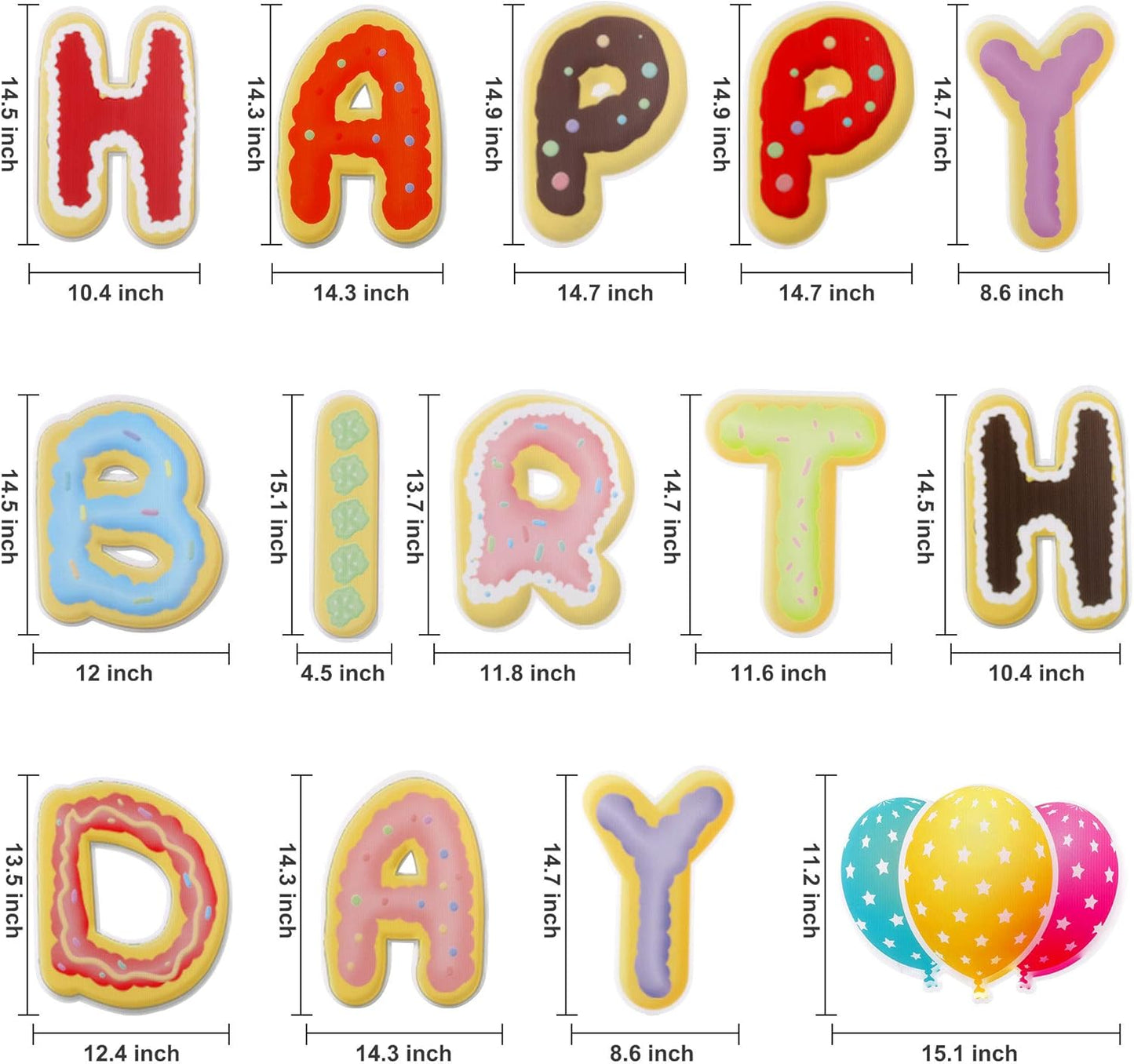 Happy Birthday Yard Signs with Cute Design Birthday Decorations Corrugated Yard Stake Signs Outdoor Decorations with Stakes Yard Signs for Birthday Yard/Lawn Decorations (Cookie)
