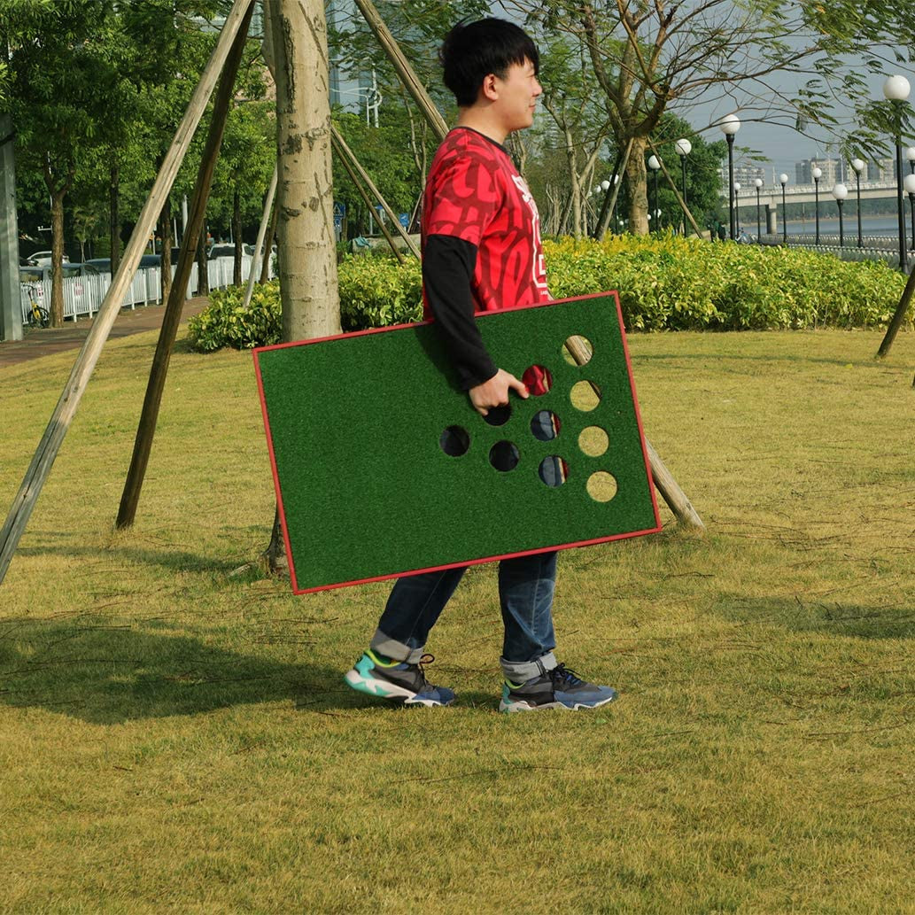 Golf Pong Cornhole Game Set Chipping Boards Golf Sport Game Golf Practice Training for Indoor/Outdoor Ideas